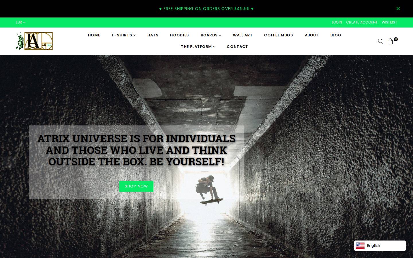 atrixu.com homepage screenshot