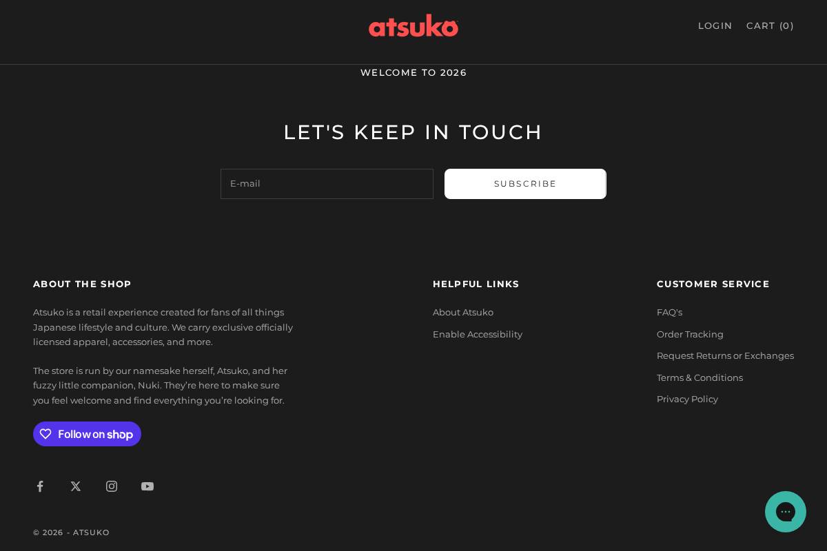 Atsuko homepage screenshot