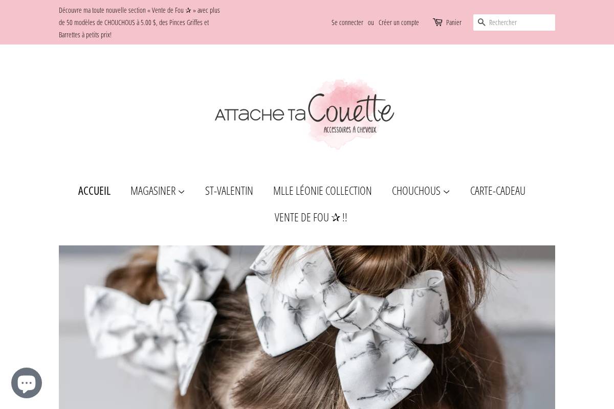 attachetacouette.com homepage screenshot