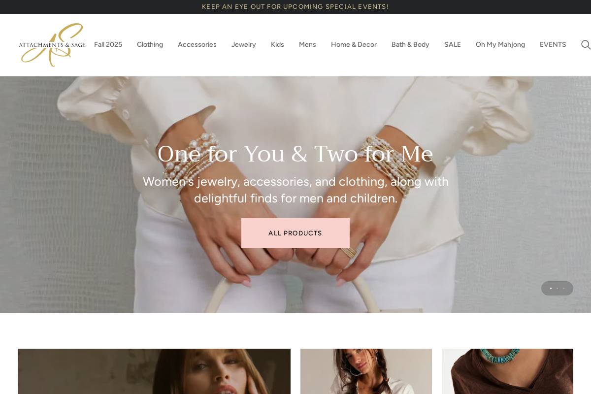 attachmentsandsage.com homepage screenshot