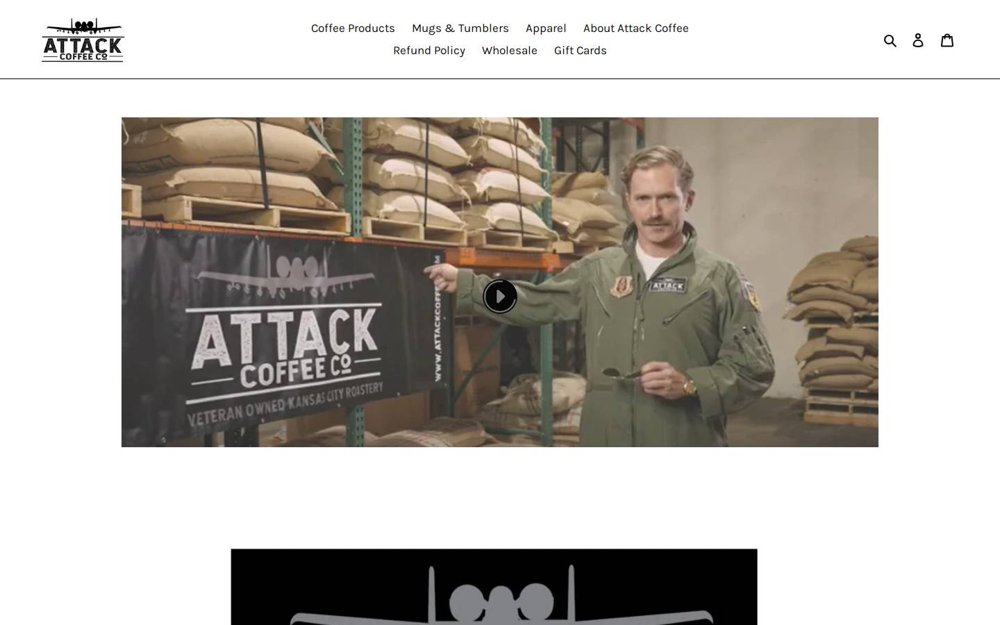 attackcoffee.com homepage screenshot