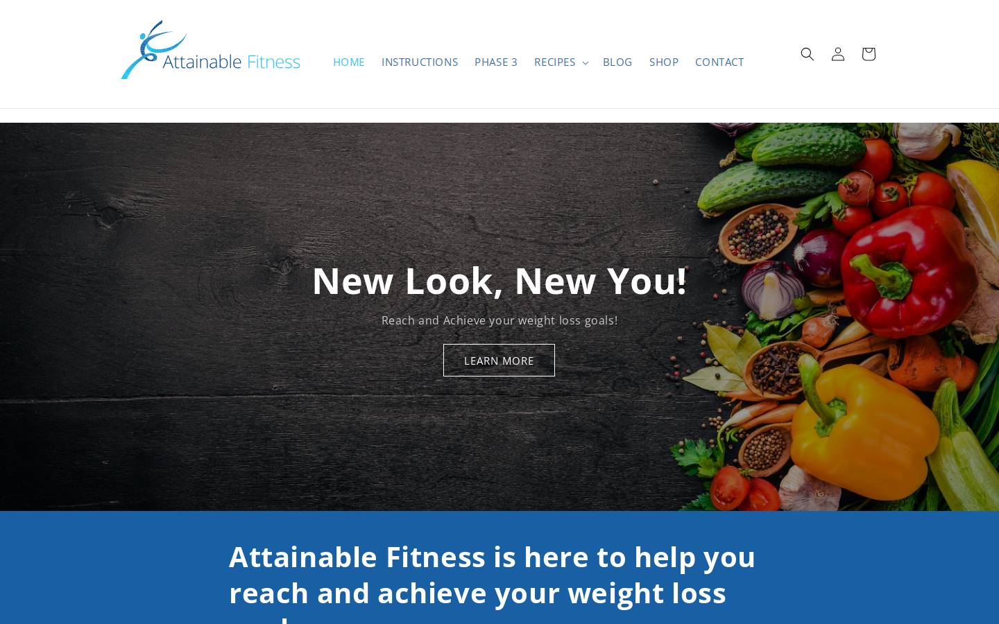 attainablefitness4life.com homepage screenshot