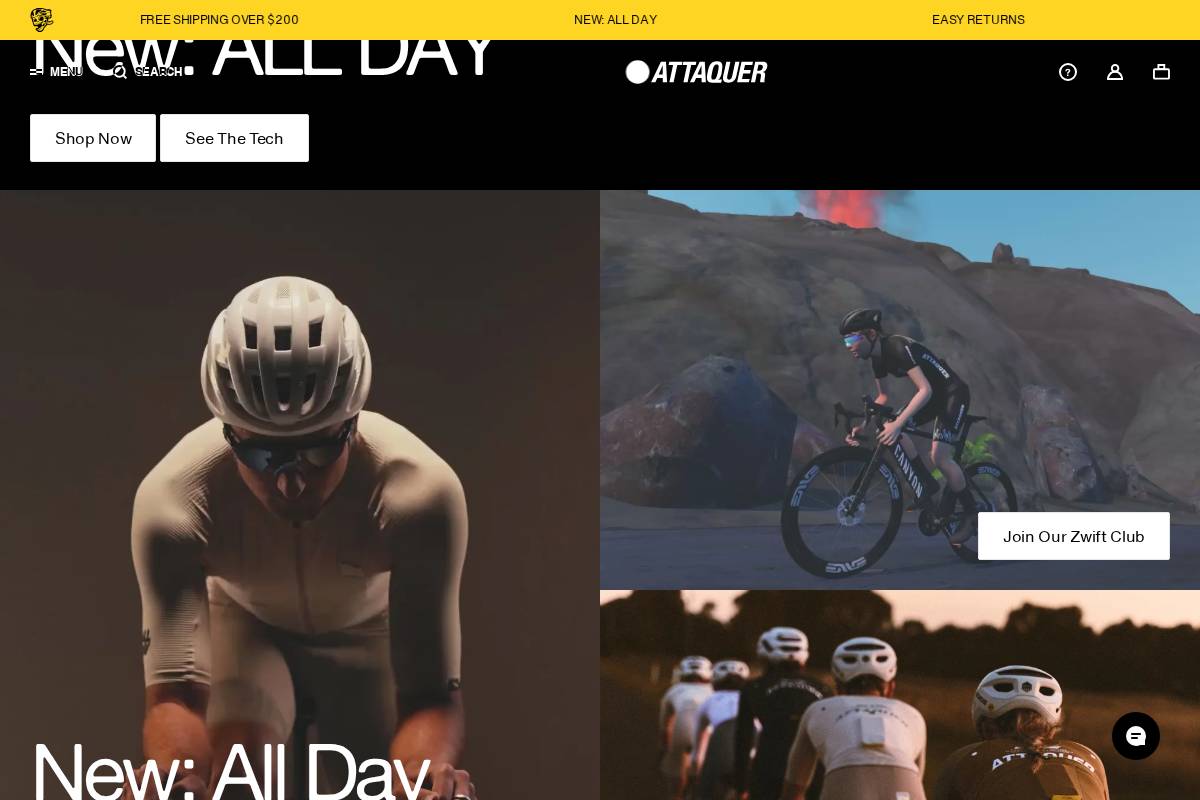 attaquercycling.com homepage screenshot
