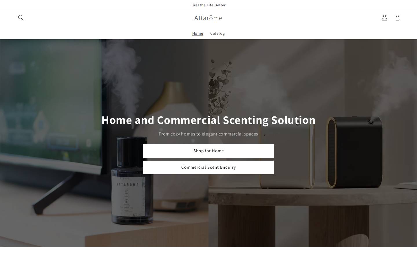attarome.com homepage screenshot