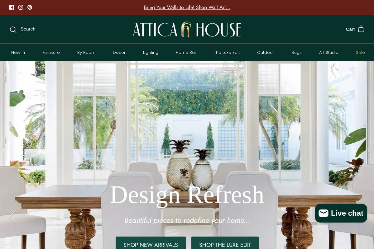 atticahouse.com.au homepage screenshot