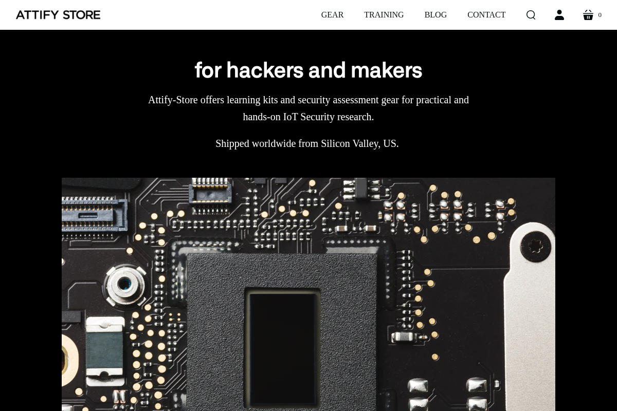 Attify Store homepage screenshot