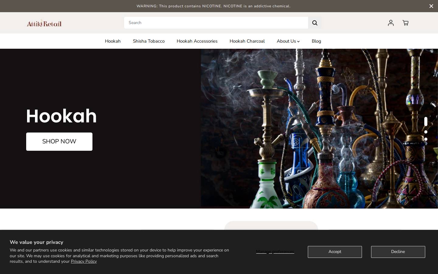 attikiretail.com homepage screenshot