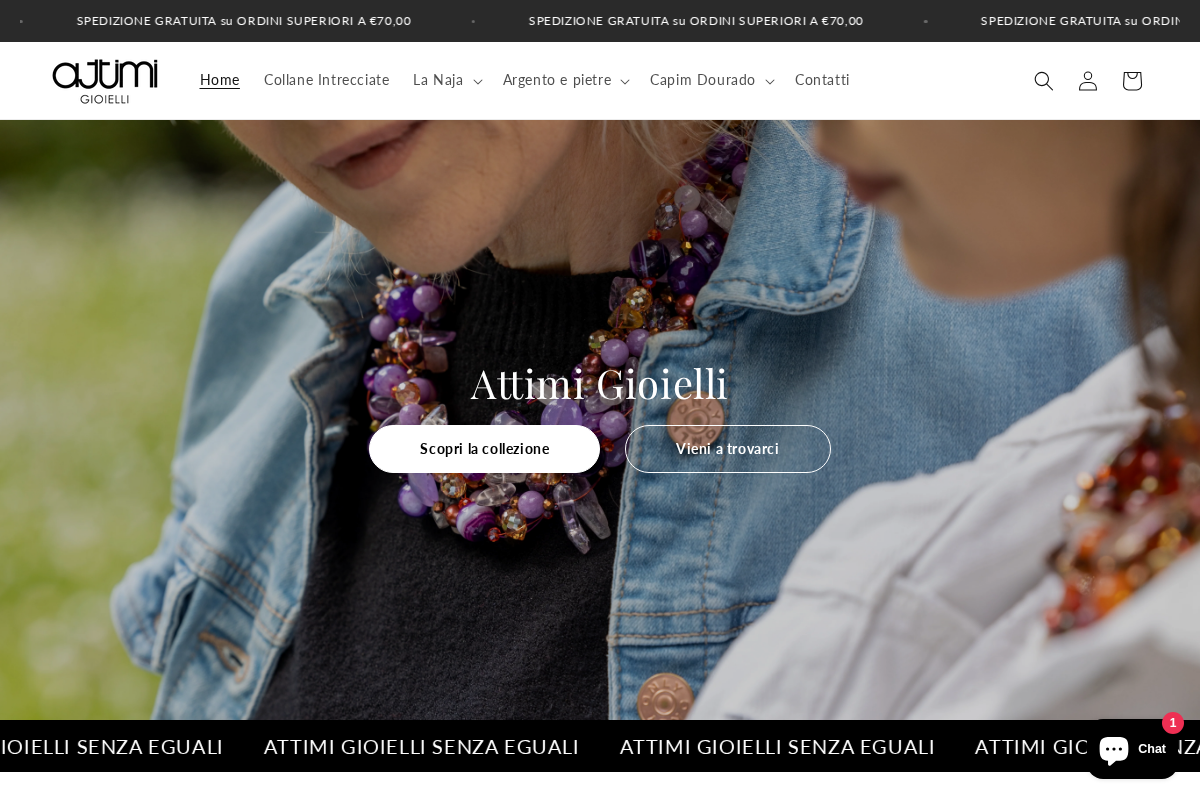 Attimi Gioielli homepage screenshot