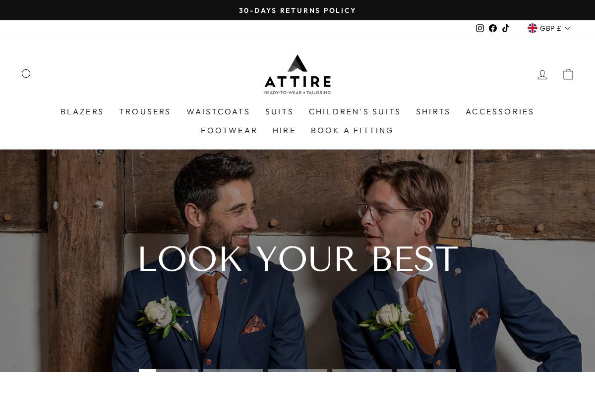 Attiredirect homepage screenshot