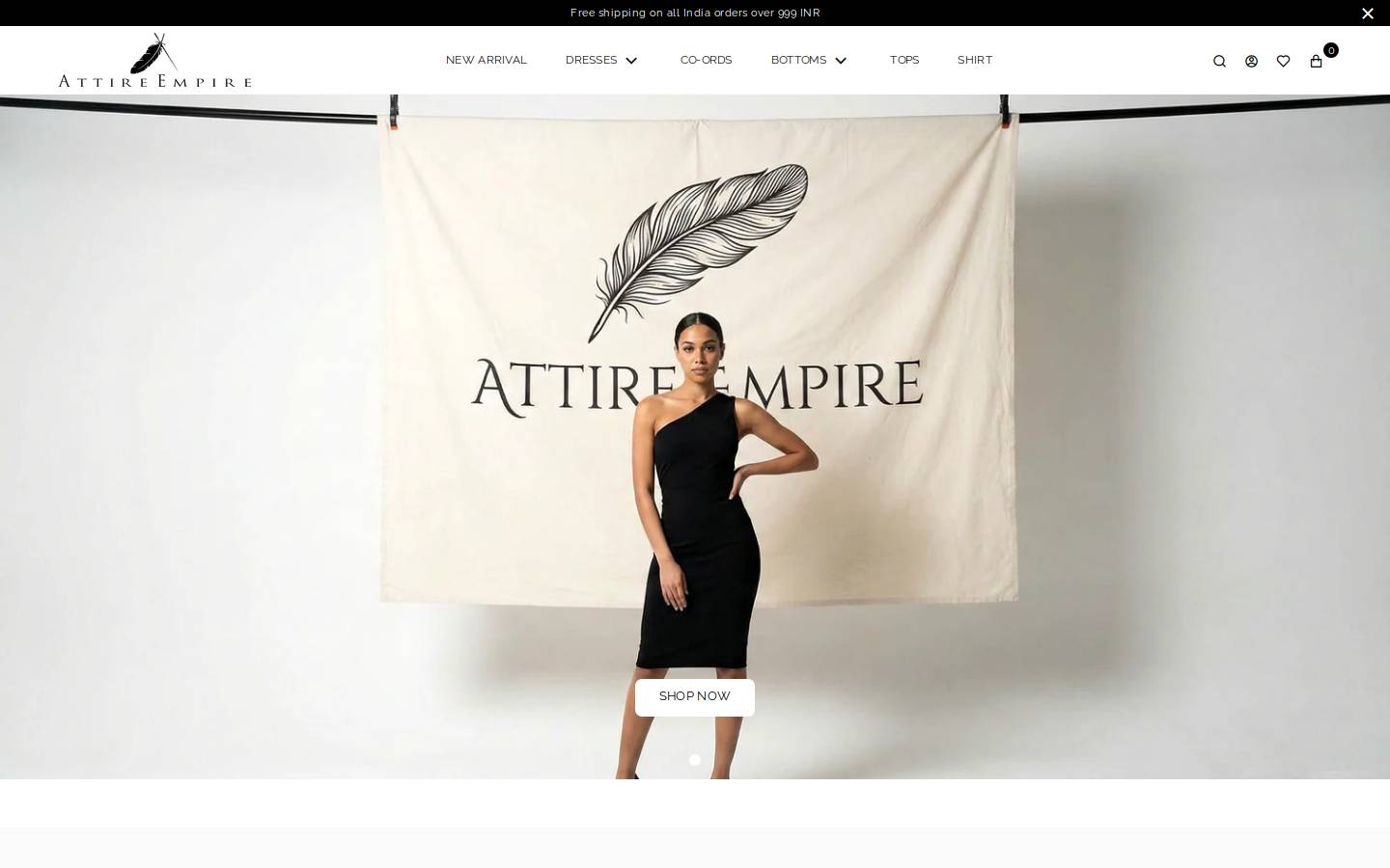 attireempire.com homepage screenshot