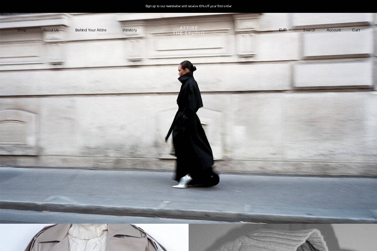attirethestudio.com homepage screenshot