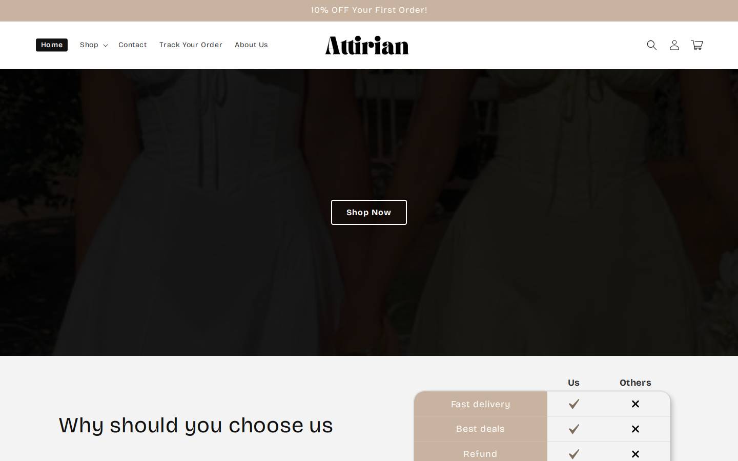 attirian.com homepage screenshot
