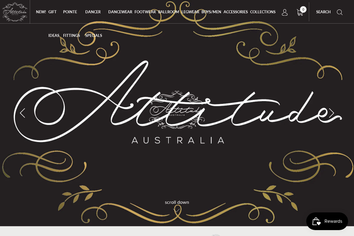 Dance Shop in Canberra
– Attitude Australia homepage screenshot