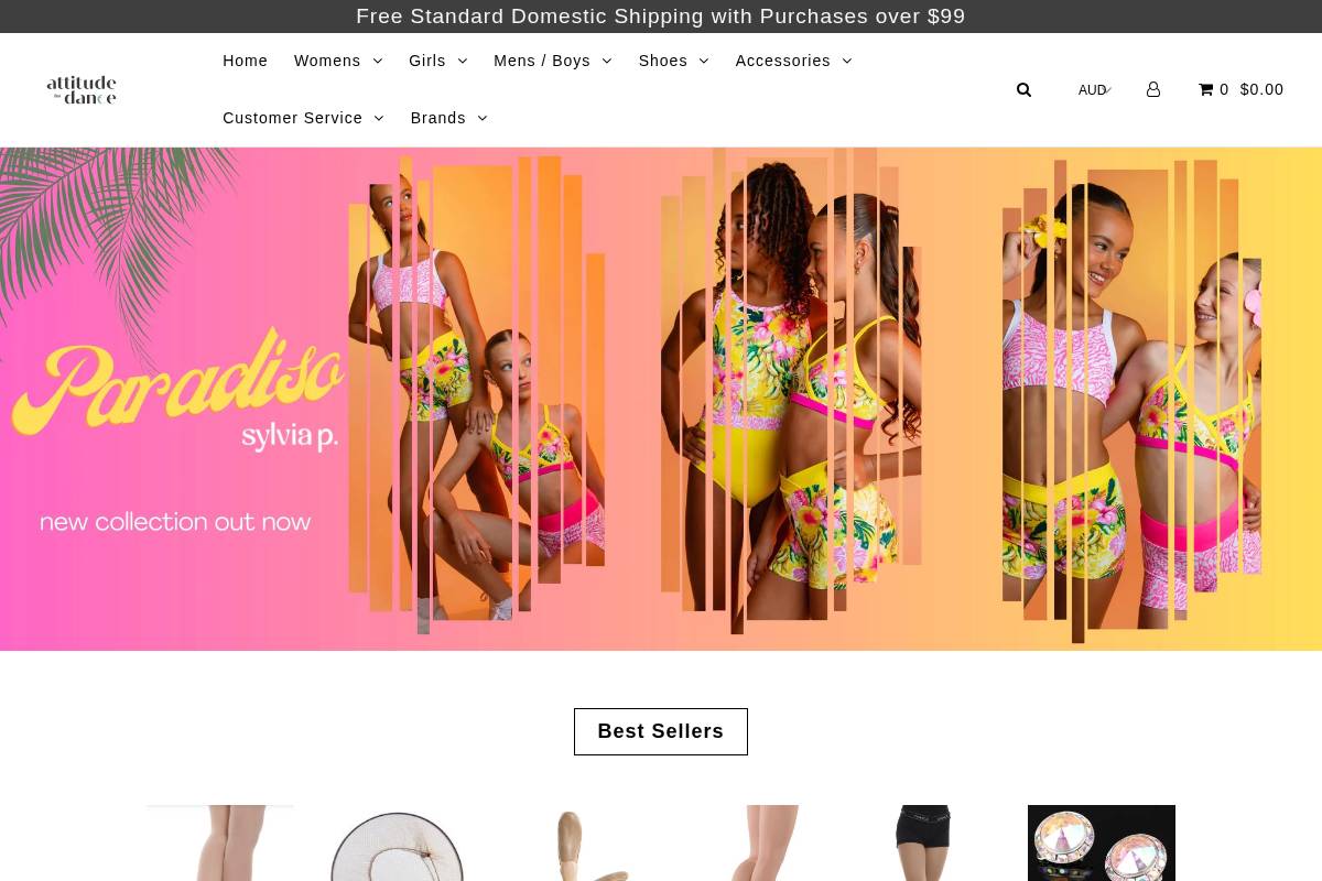 attitudefordance.com.au homepage screenshot