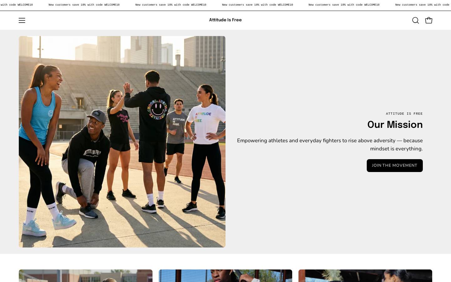 attitudeisfree.com homepage screenshot