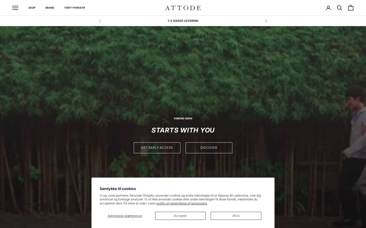 Attode homepage screenshot