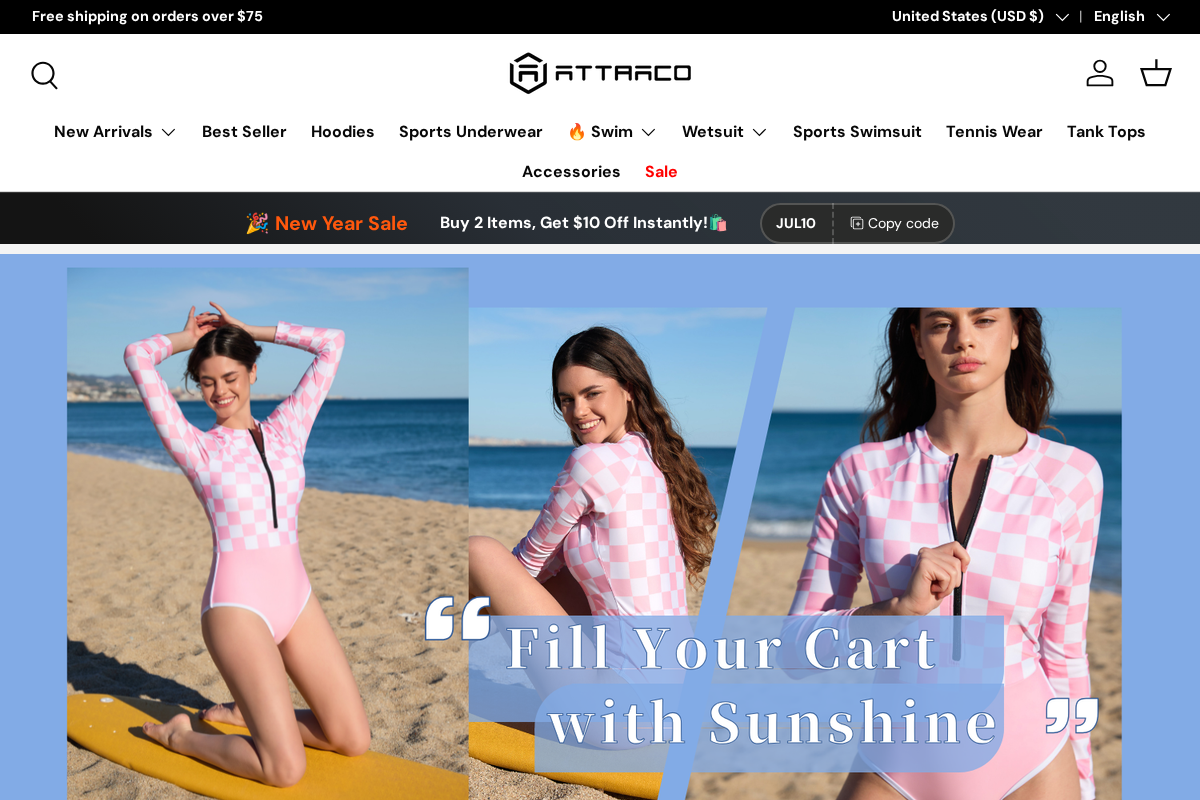 attracosports.com homepage screenshot