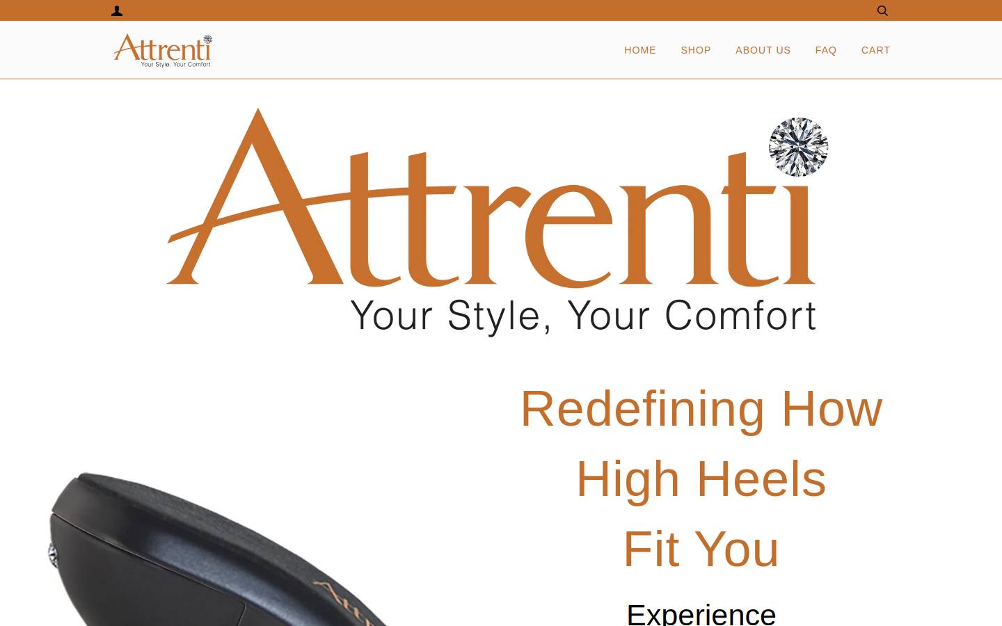 attrenti.com homepage screenshot