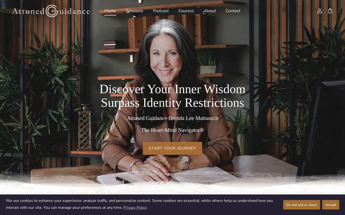 attunedguidance.com homepage screenshot