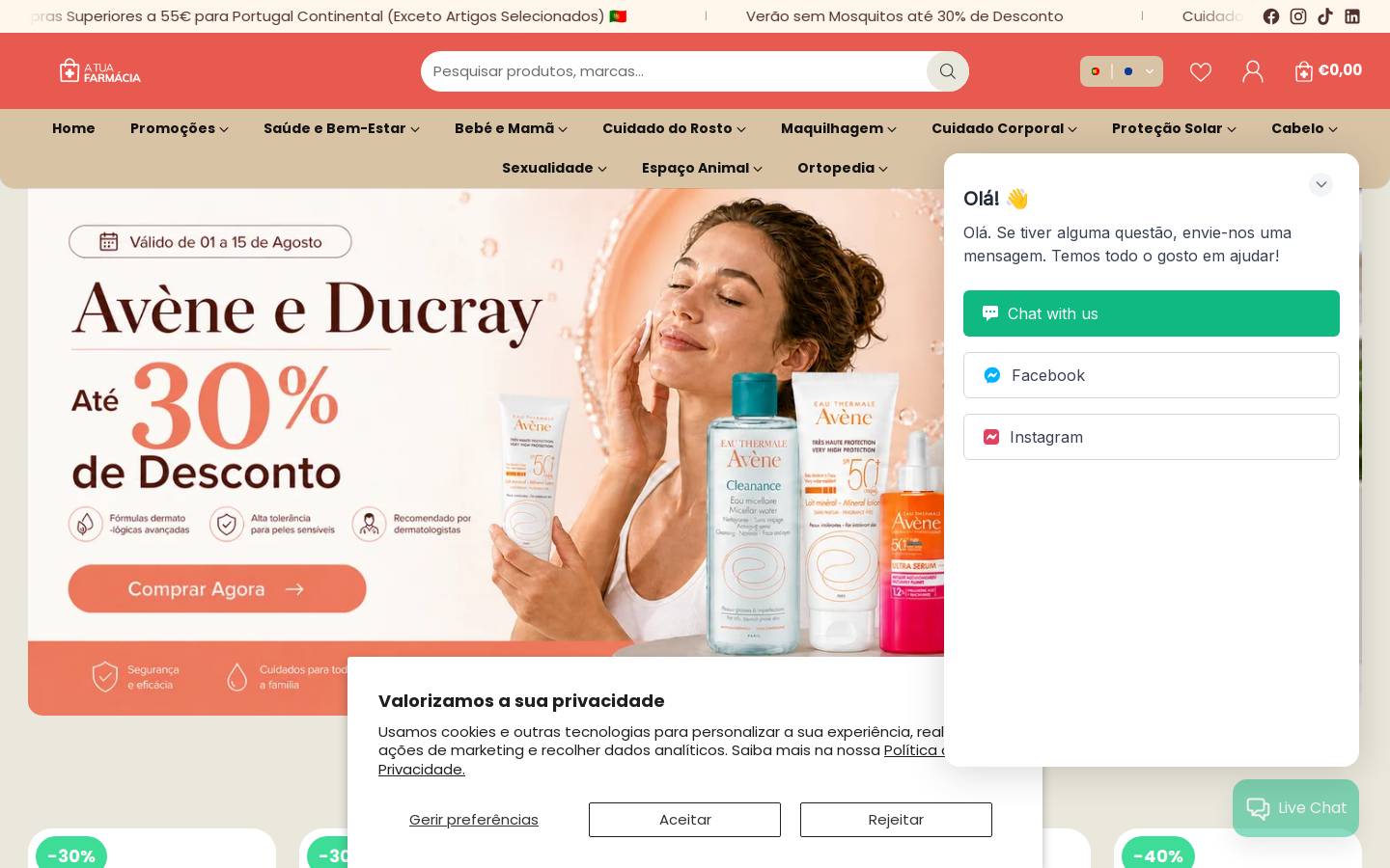 atuafarmacia.pt homepage screenshot