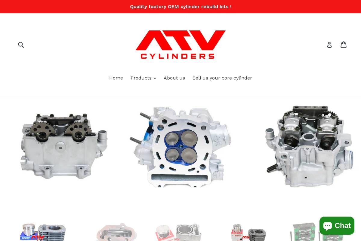 atvcylinders.com homepage screenshot