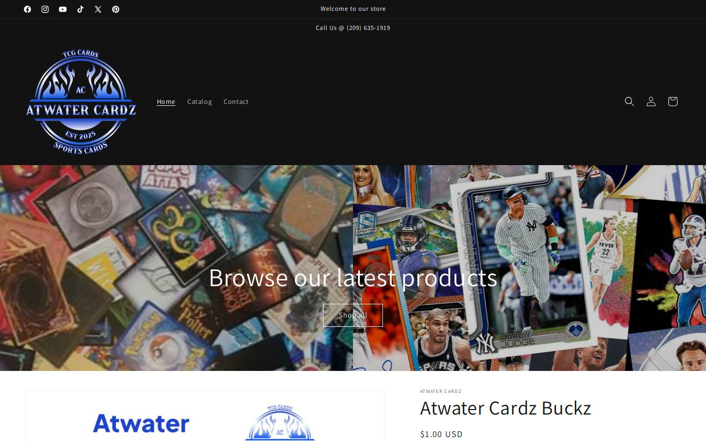 atwatercardz.com homepage screenshot
