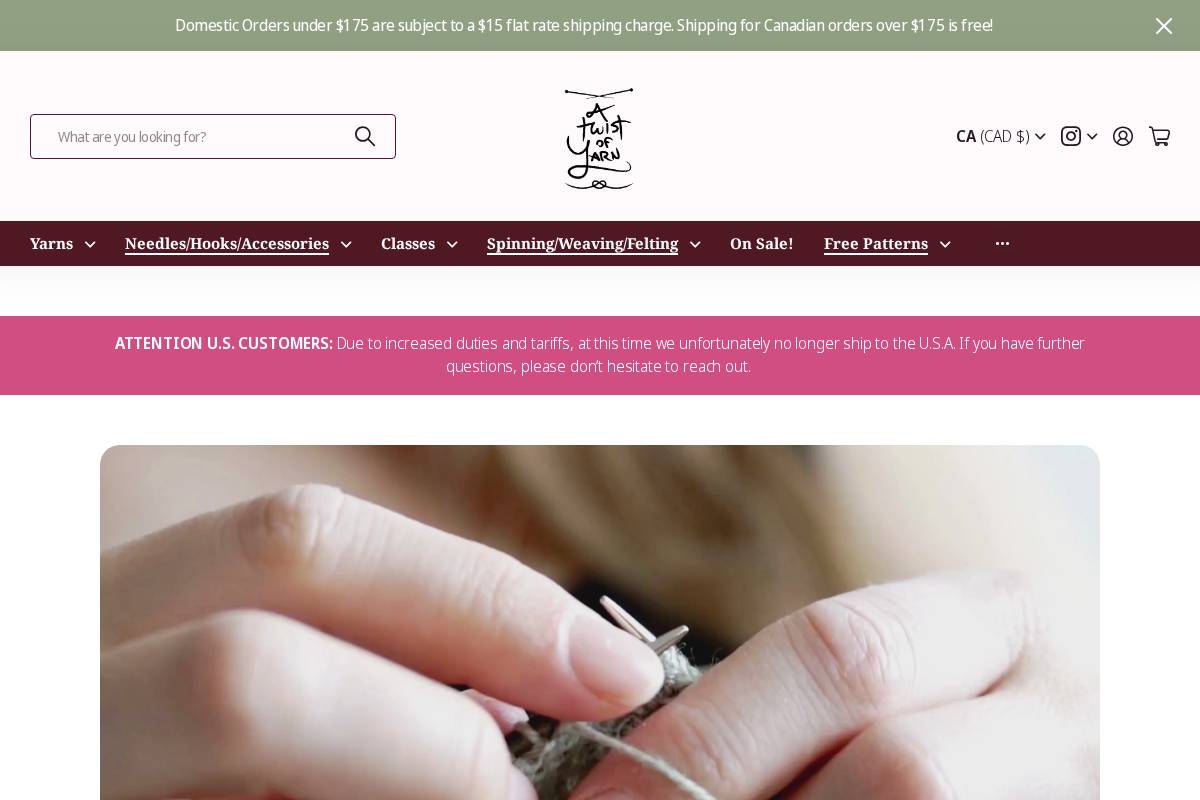 atwistofyarn.com homepage screenshot