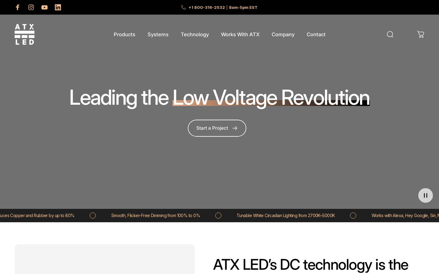 atxledinc.com homepage screenshot