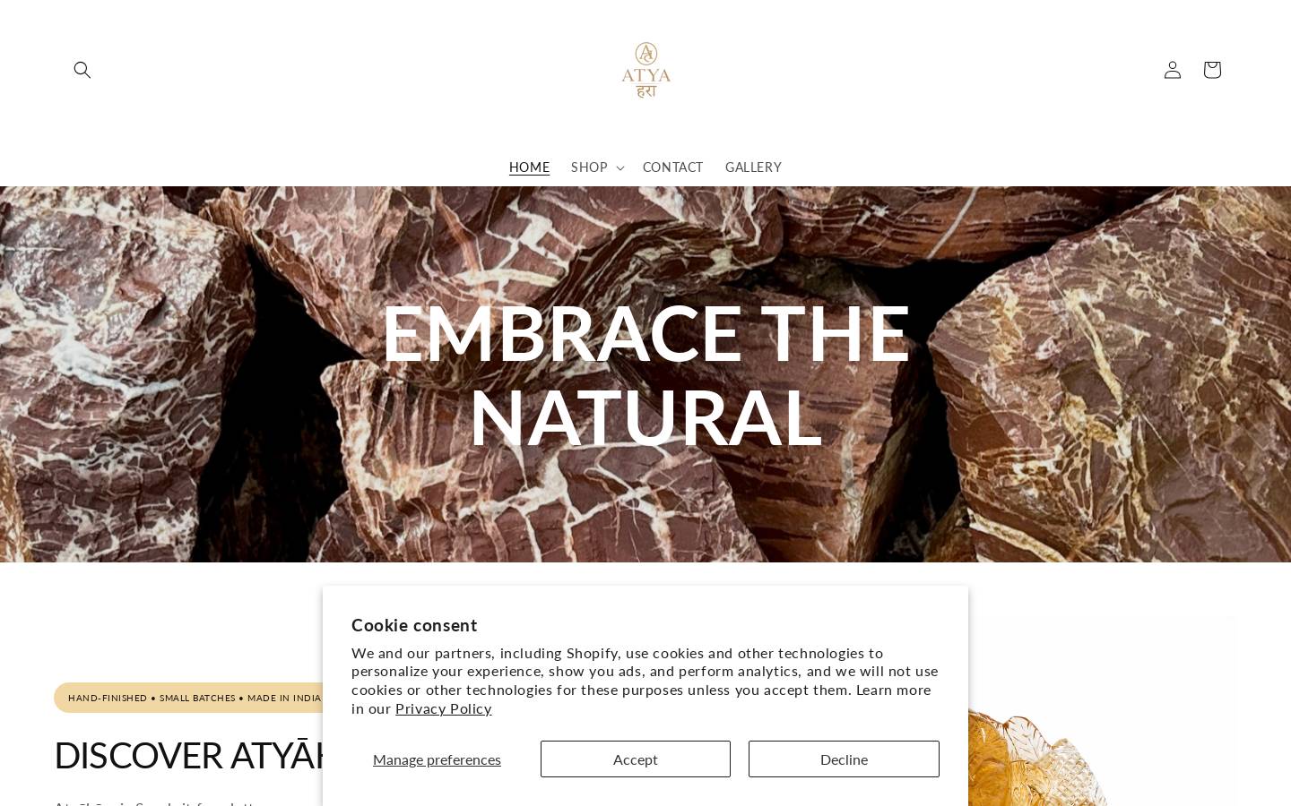 atyahara.com homepage screenshot