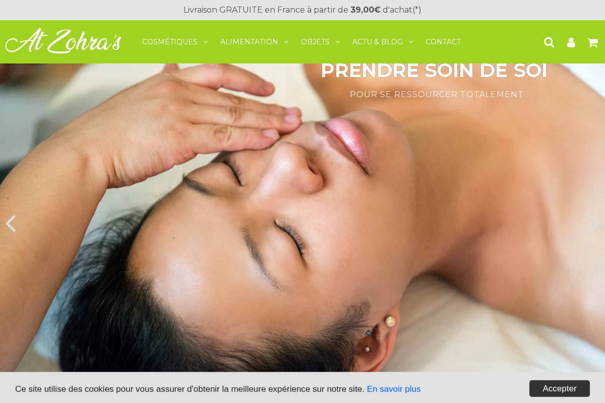 atzohras.fr homepage screenshot