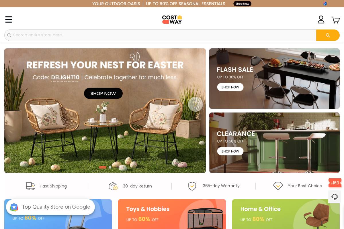 Costway homepage screenshot