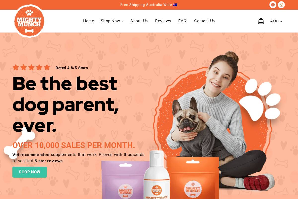 au.mightymunch.com homepage screenshot