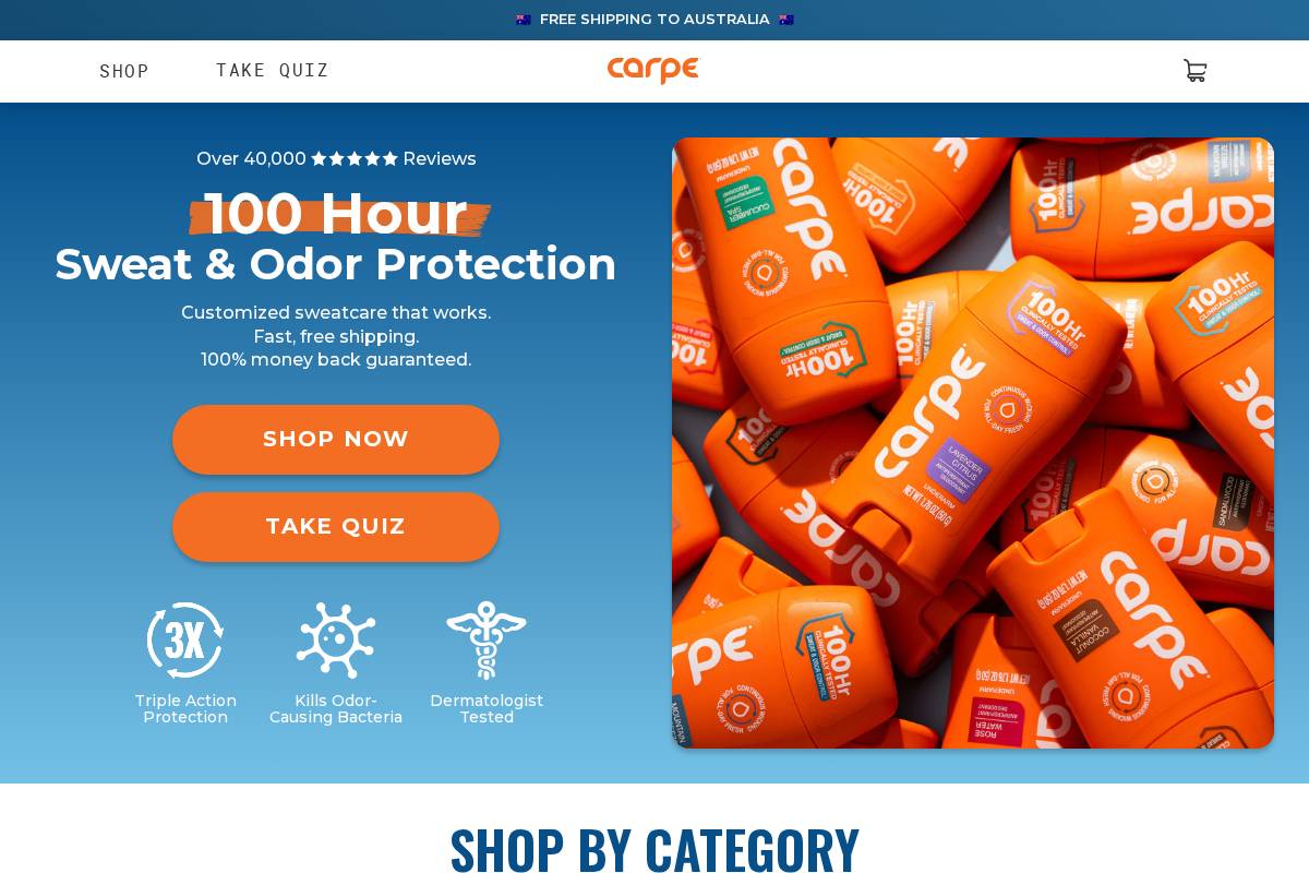 Carpe homepage screenshot