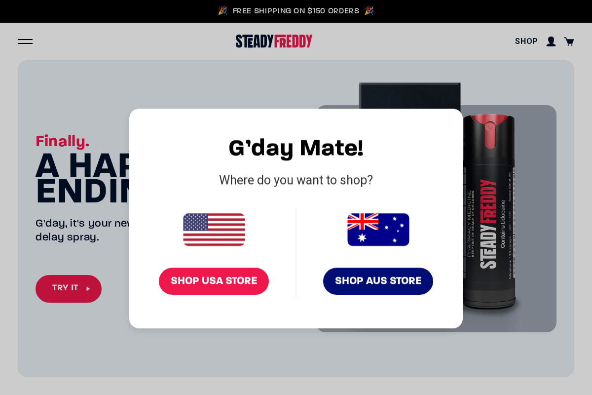 Steady Freddy AU homepage screenshot