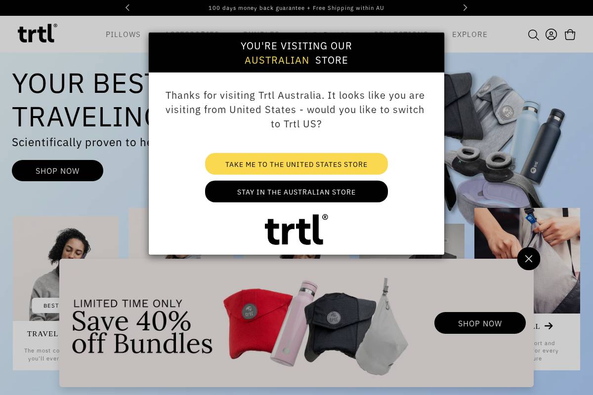 au.trtltravel.com homepage screenshot