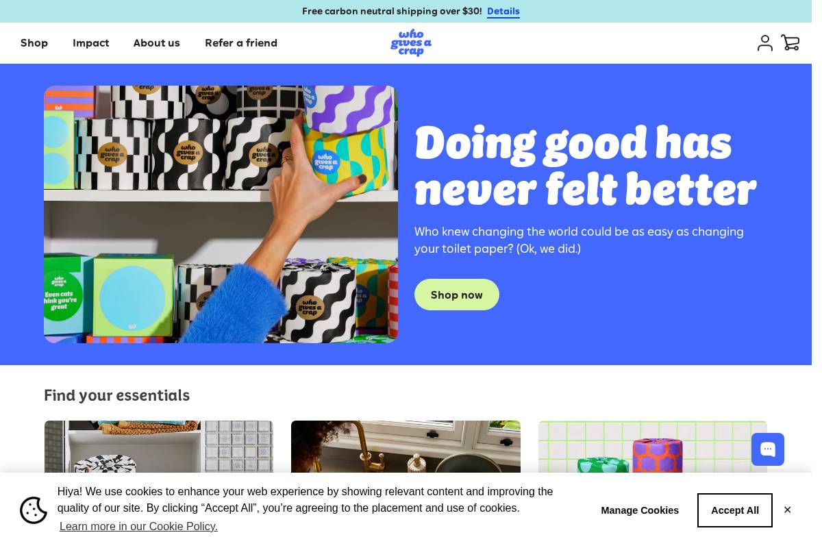 Who Gives A Crap homepage screenshot