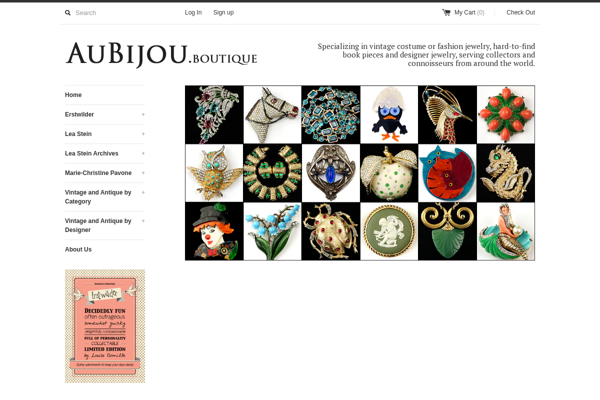 AuBijou Boutique homepage screenshot