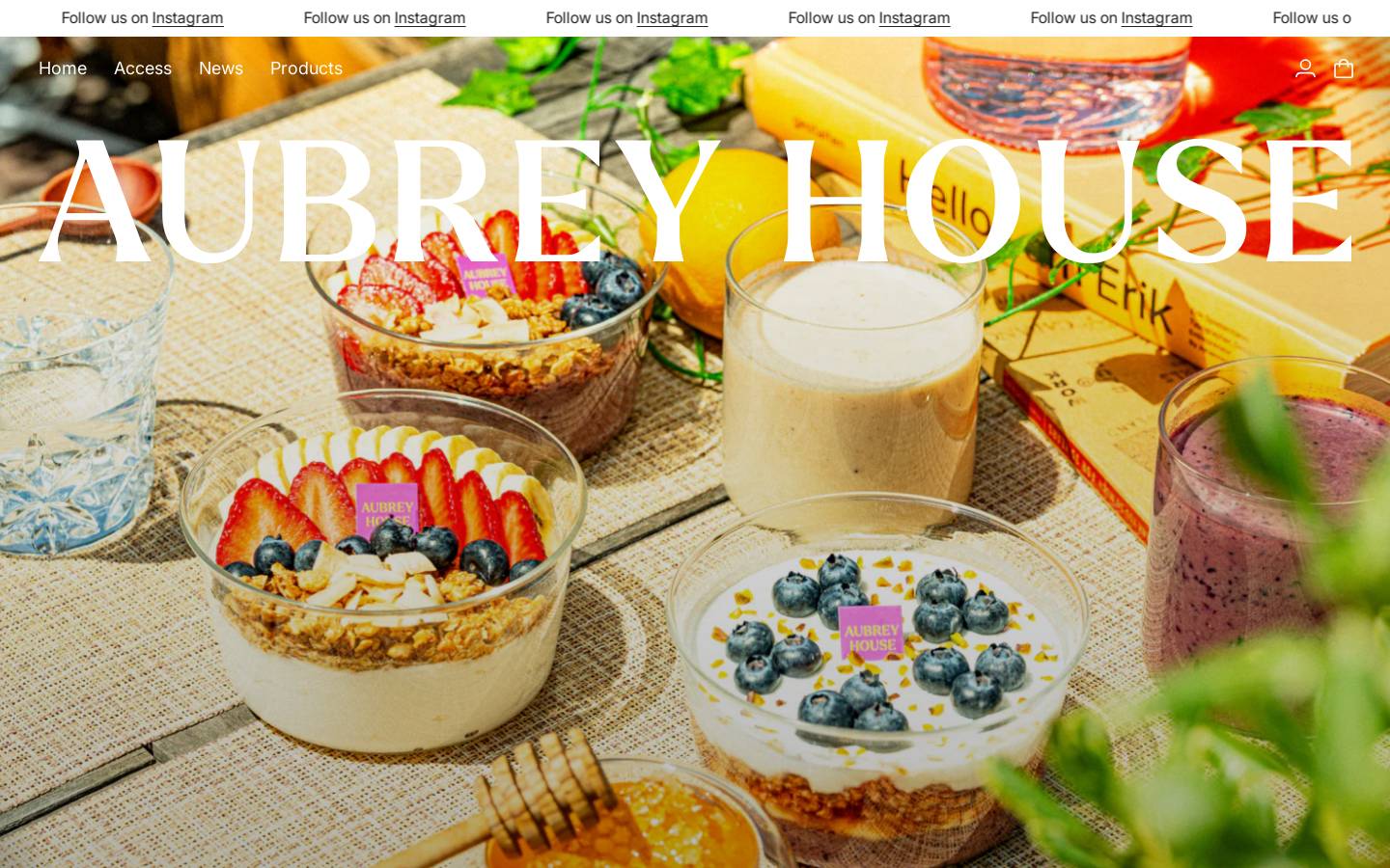 aubrey-house.com homepage screenshot