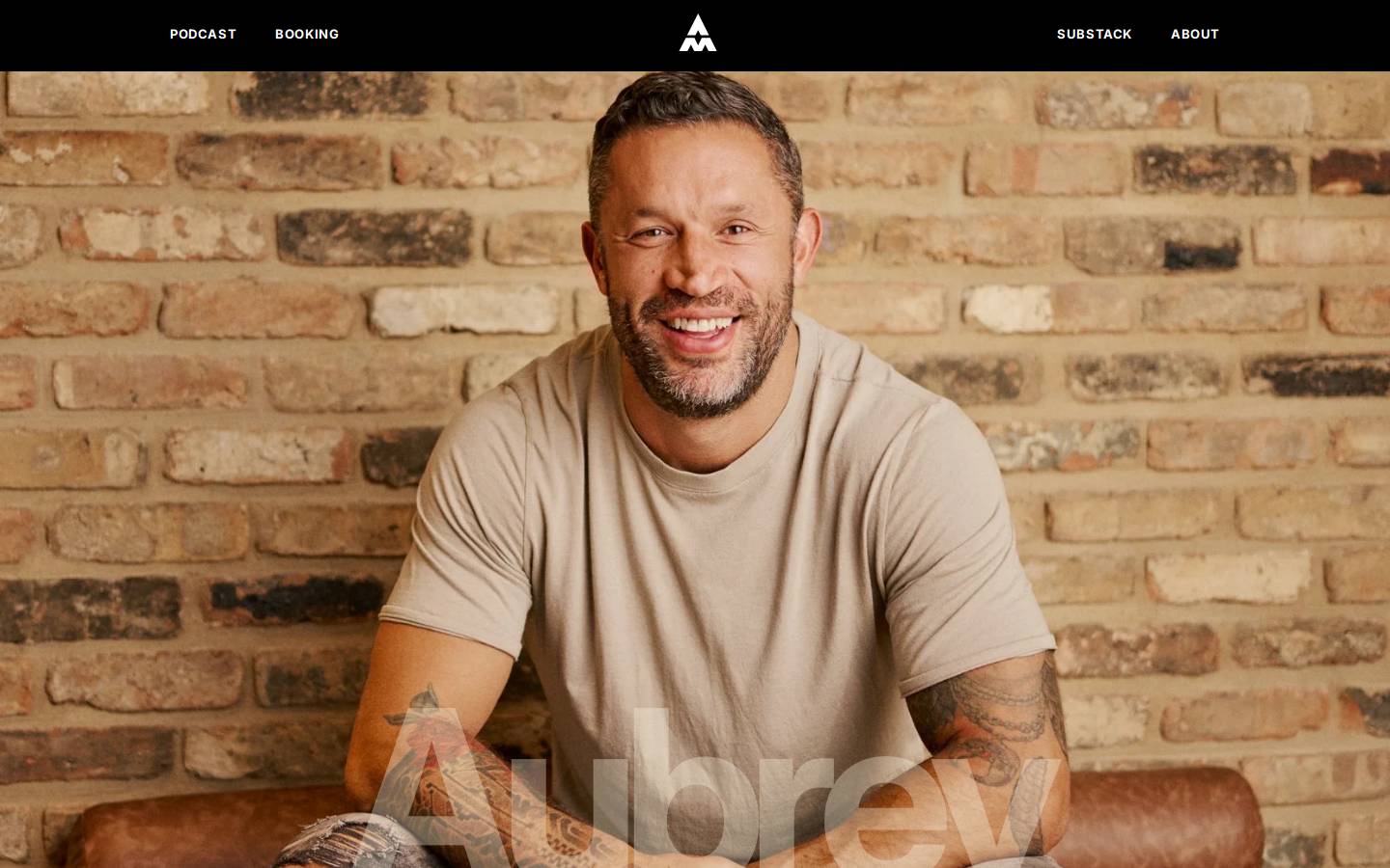 aubreymarcus.com homepage screenshot