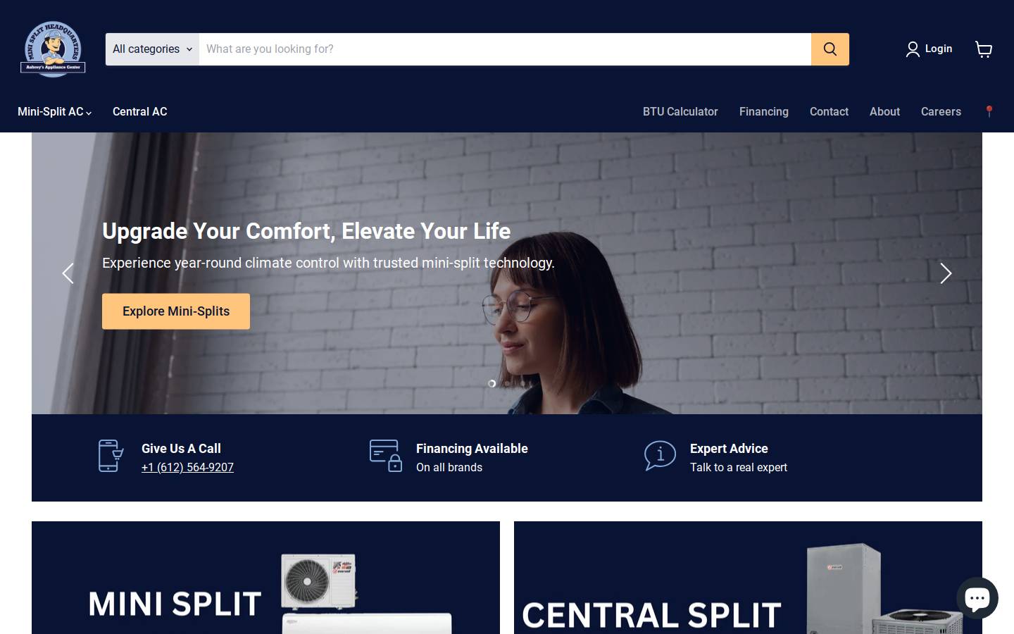 aubreysappliance.com homepage screenshot