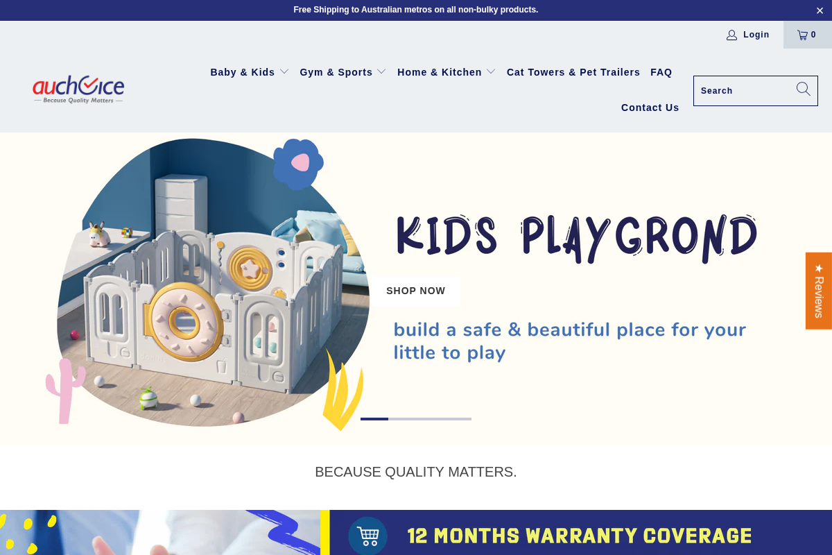 AUCHOICE homepage screenshot