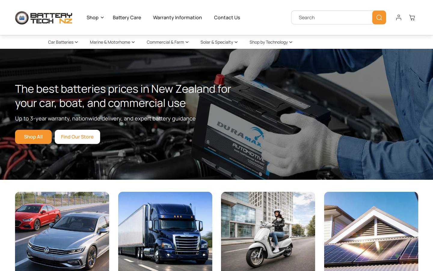 aucklandbattery.nz homepage screenshot