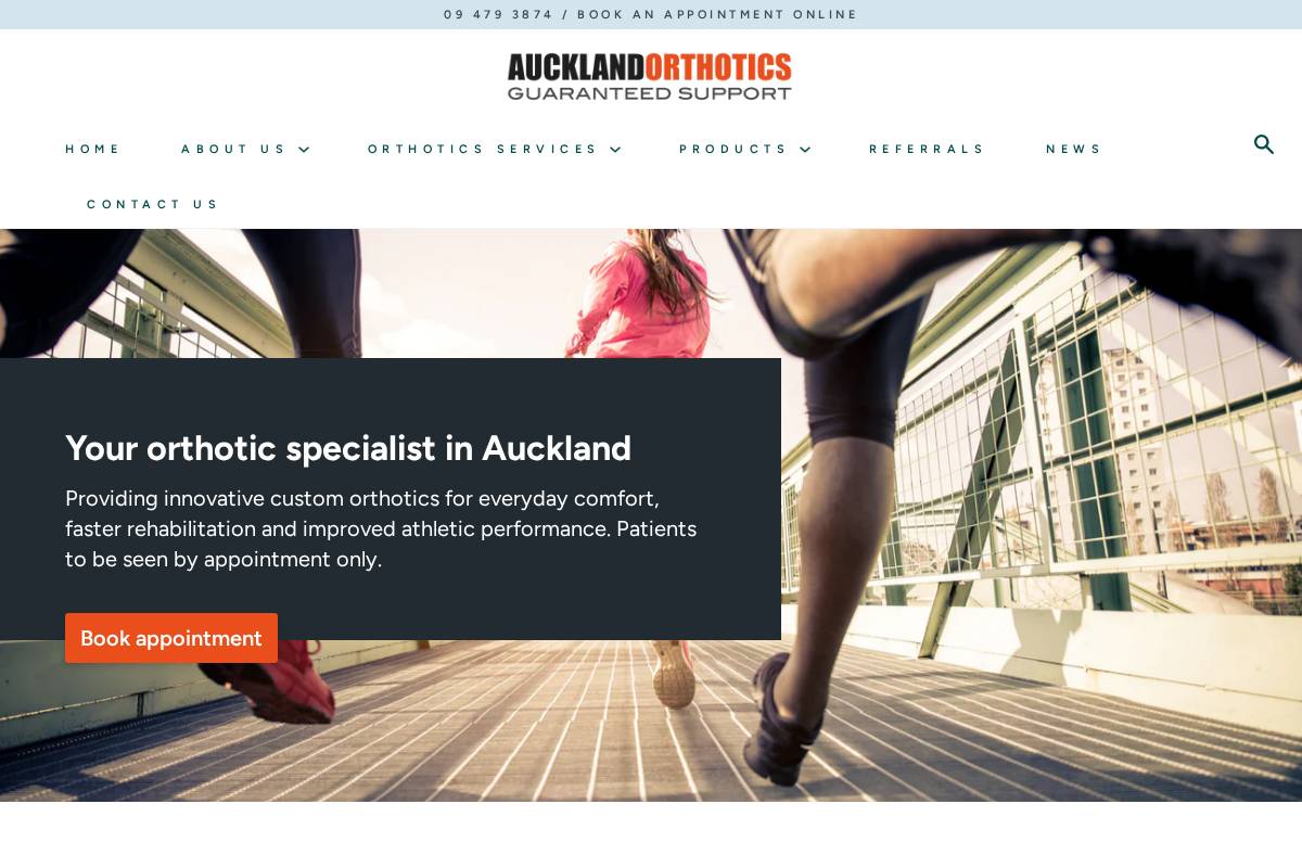 aucklandorthotics.co.nz homepage screenshot