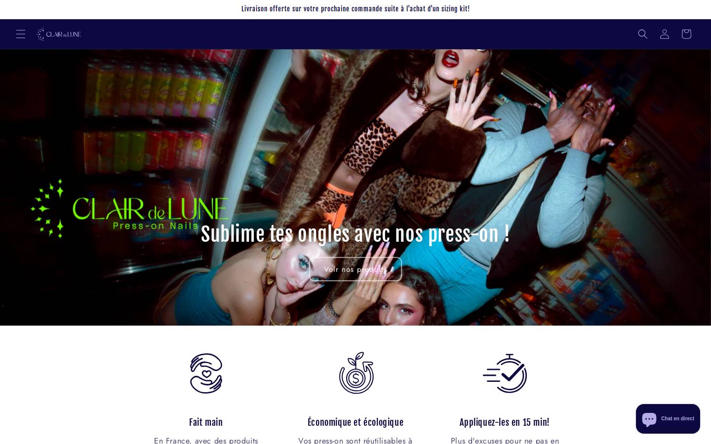 auclairdelunenails.com homepage screenshot