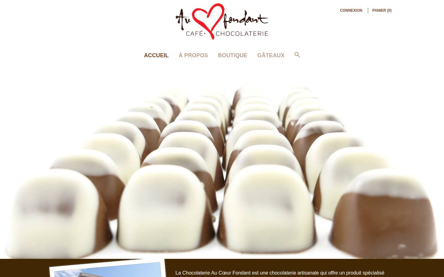 aucoeurfondant.com homepage screenshot
