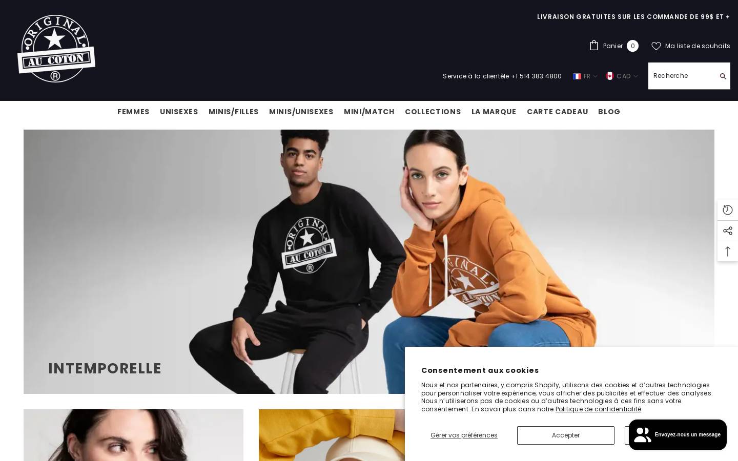 aucoton.com homepage screenshot