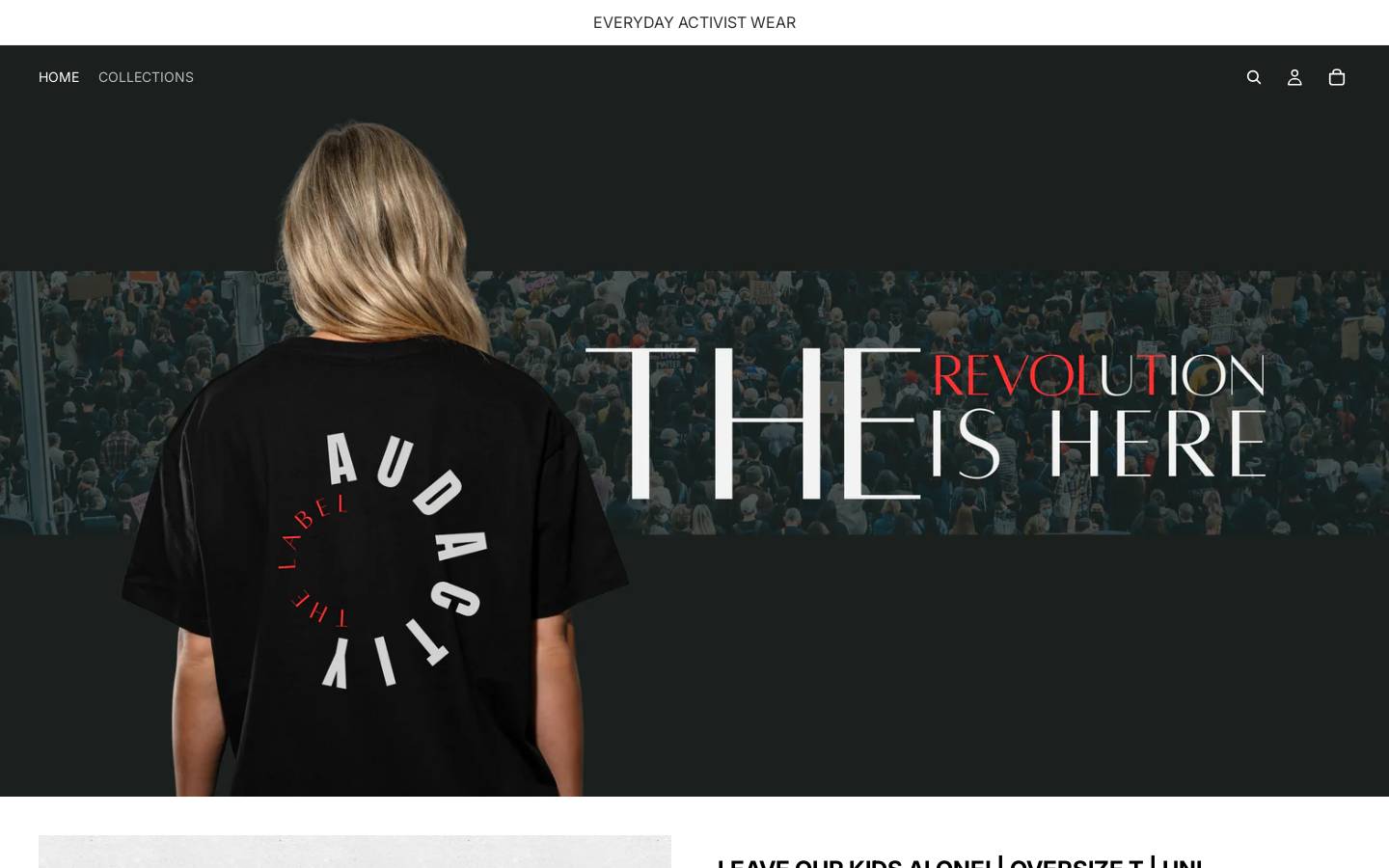 audacitythelabel.com homepage screenshot
