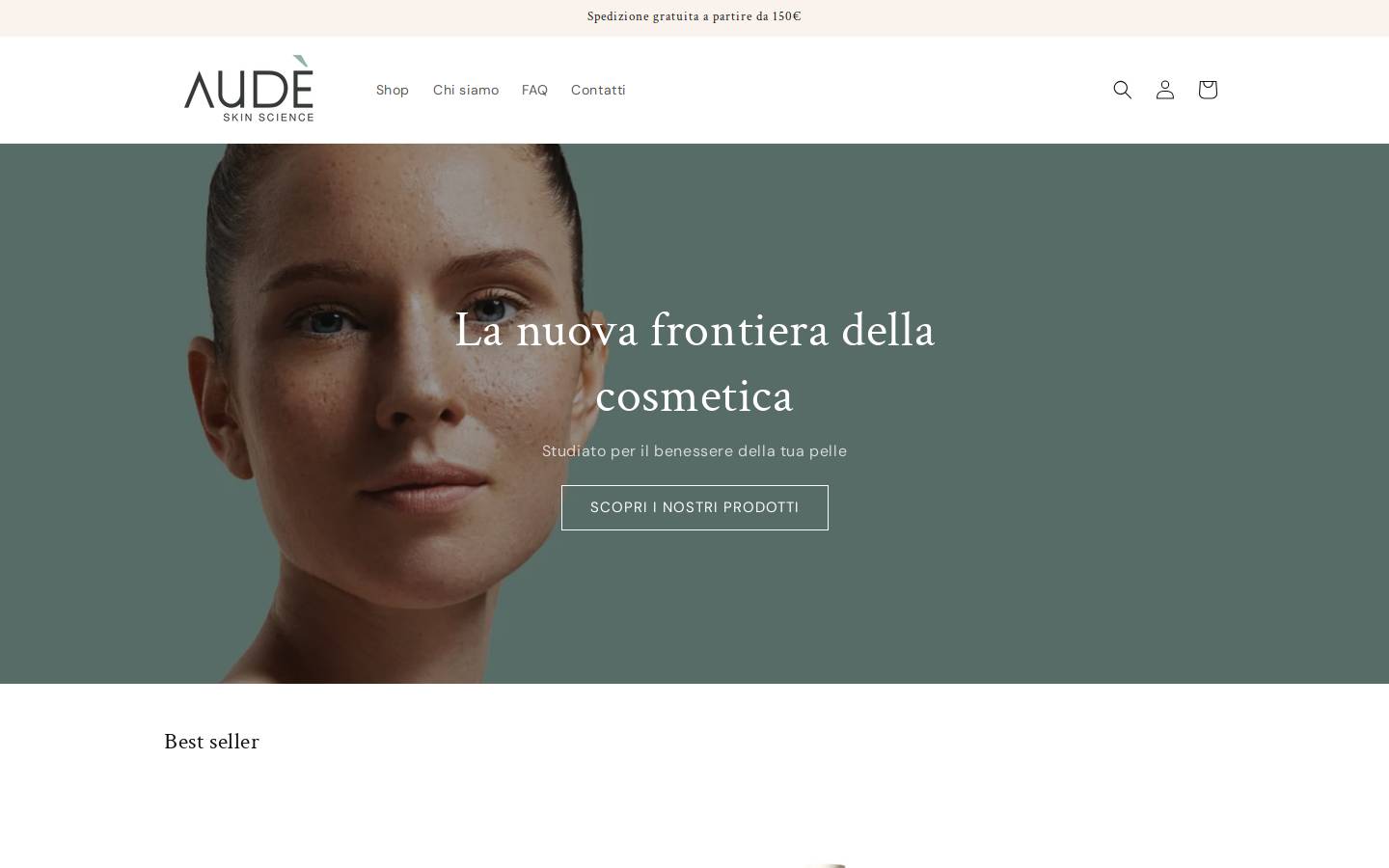 Aude Creme homepage screenshot