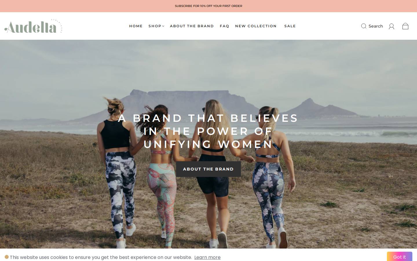 audellaathleisure.com homepage screenshot