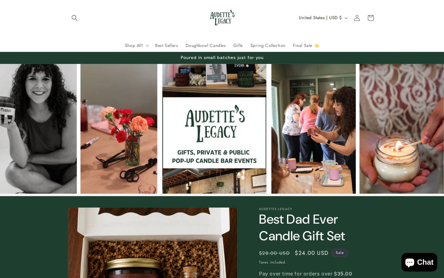 audetteslegacy.com homepage screenshot